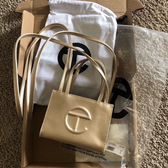Telfar Clemens small GOLD shopper - Picture 1 of 4